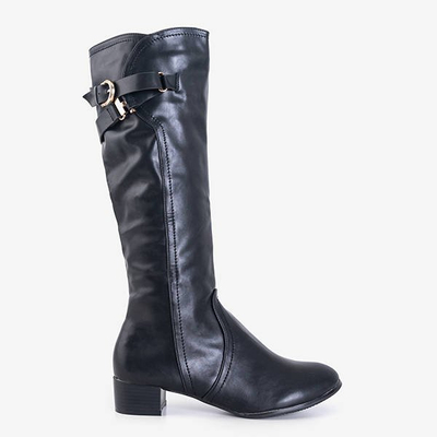 Black women's mid-calf boots Diken - Footwear