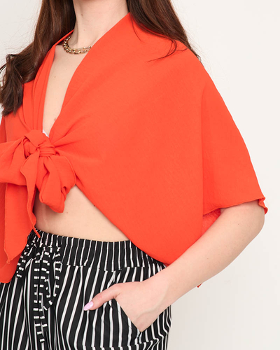 Women's orange short cape - Clothing