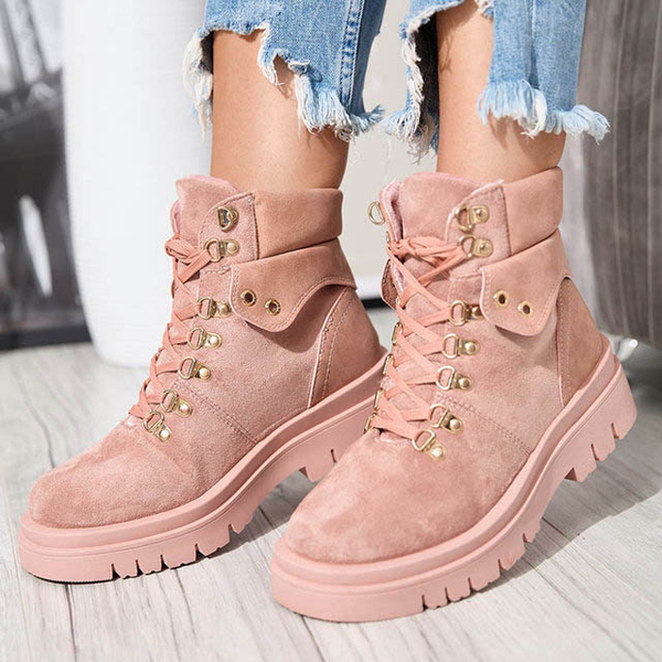 Rozā sieviešu zābaki ar siltinātām pēdām Boserra - Apavi