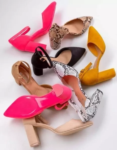 OUTLET Beige pumps on a higher post Edinburgh - Footwear