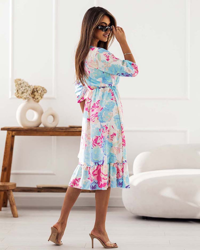 Royalfashion Women's midi dress with original pattern