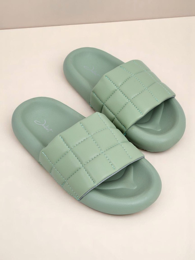 Royalfashion Women's Flat Quilt Walk Flip-Flops