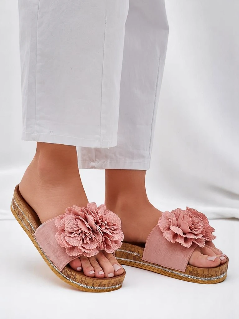 Royalfashion Women's sandals with flowers Focce