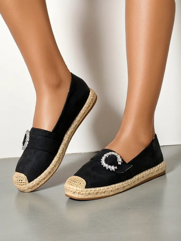Royalfashion Women's espadrilles with zirconia decoration Azubbe
