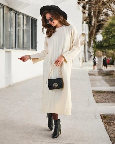 Royalfashion Women's long sweater dress