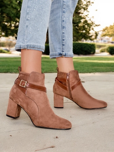 Royalfashion Women's chunky heel ankle boots Eloron