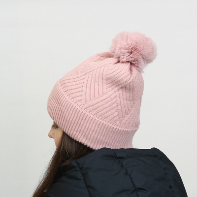 Розовая женская утепленная манишка с помпоном - Аксессуары
