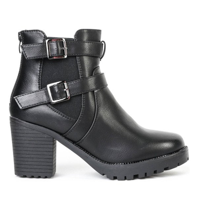 Black boots on the post of Jorgina - Footwear