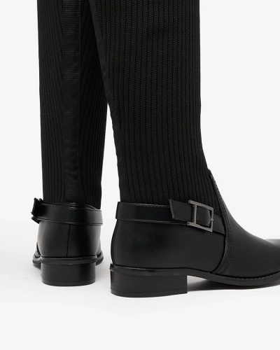 Royalfashion Черные женские высокие сапоги Calicea