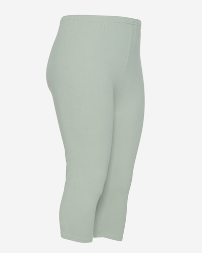 Женские зеленые леггинсы 3/4 PLUS SIZE - Одежда