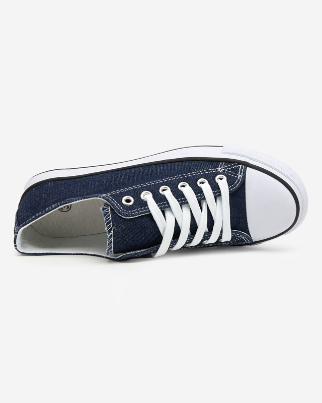 OUTLET Navy blue women's sneakers a'la jeans Shah - Footwear