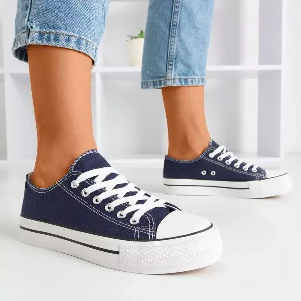 OUTLET Navy blue women's sneakers Habena - Footwear