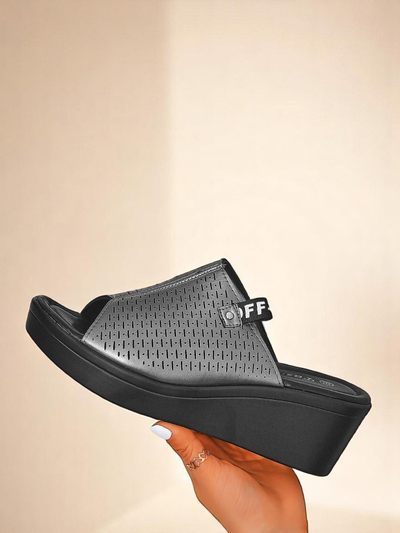 Royalfashion Women's Luna Wedge Heel Mules