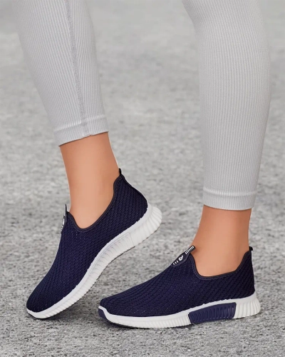 Navy blue women's slip-on sports shoes Palomena - Footwear