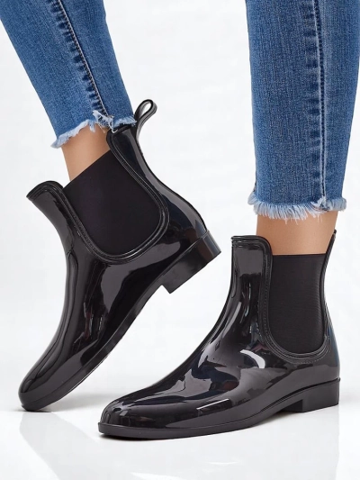 Royalfashion Sieviešu lakoti gumijas zābaki Seris