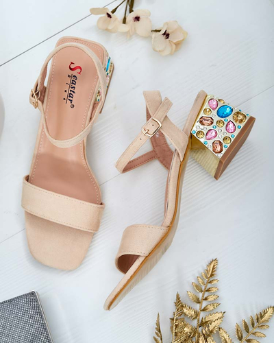 Royalfashion Sieviešu sandales ar kristāliem Ohvare