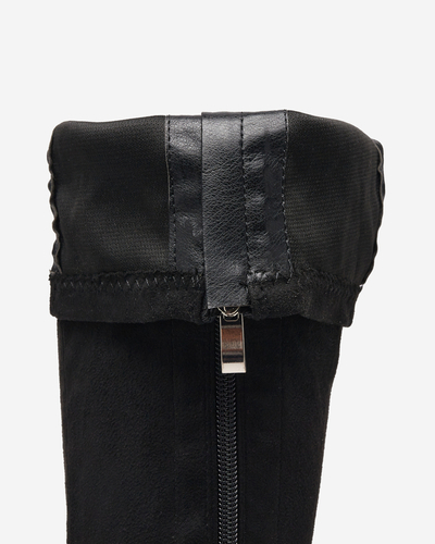 Black boots on the post Asfori- Buty