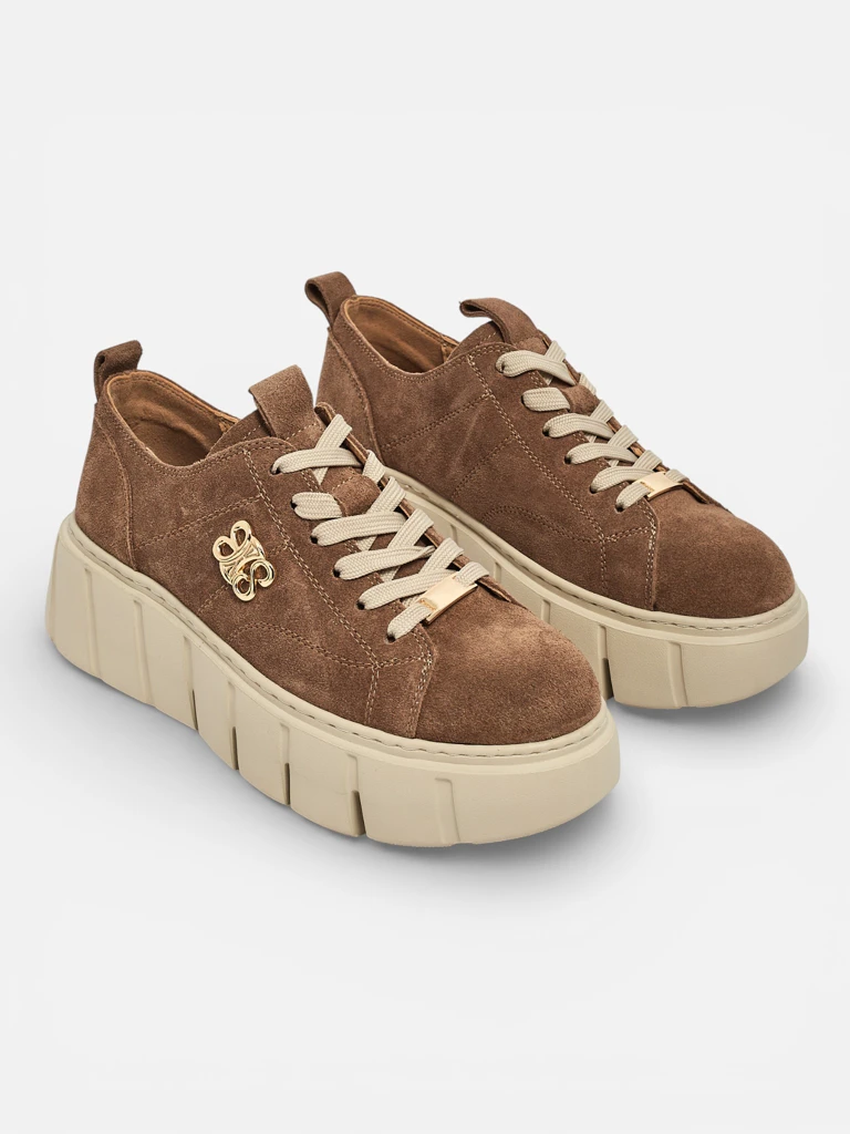 Women's Renos Natural Leather Sport Sneakers