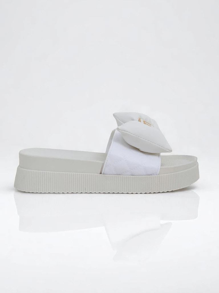 Royalfashion Women's platform flip-flops with a bow Mivo Jump