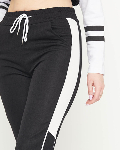 Black thin women's tracksuits - Clothing
