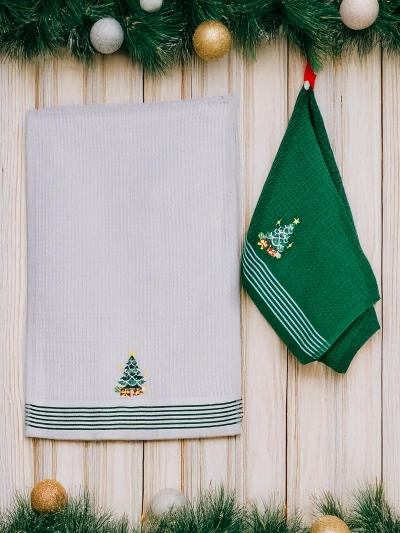 Royalfashion Holiday set of towels Happy New Year
