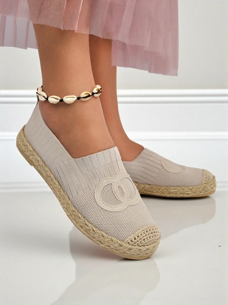 Aurelia Espadrìle Royalfashion Beżowe – Płàskie wsuwane buty dàmskie