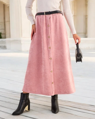 Royalfashion Women's midi skirt with decorative buttons