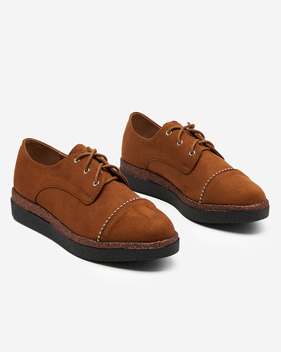 Women's camel low shoes Rilly - Footwear