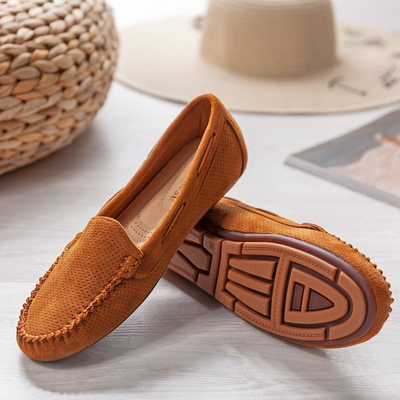 Brown loafers with openwork Eleonora decoration - Footwear 1