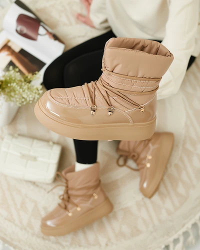 Royalfashion Женские сапоги-скороходы коричневого цвета Dabenda