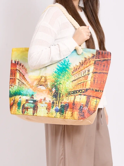 Royalfashion Large fabric bag with print