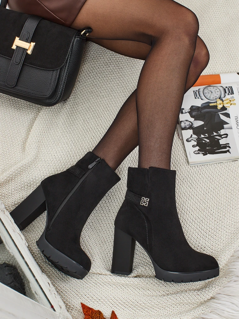 Women's Zavrina Eco-Suede Heeled Ankle Boots