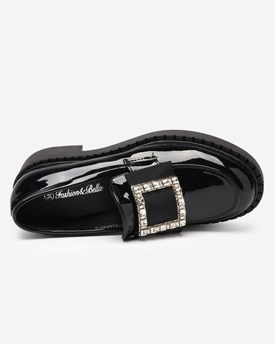 OUTLET Lacquered shoes with a black buckle. Fogim- Footwear