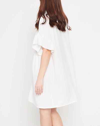 Women's white knee-length dress - Clothing