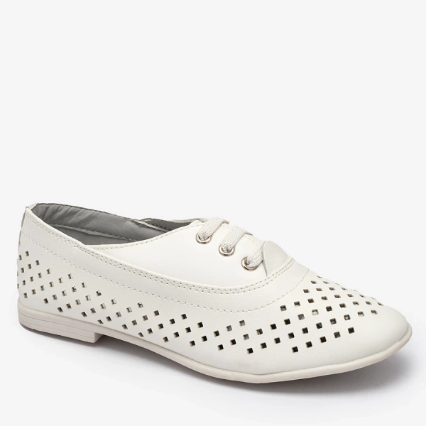 Balti bērnu ažūra mokasīni Janno- Footwear