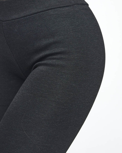 Женские черные леггинсы с утеплителем - Одежда