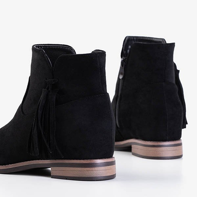 Black women's ankle boots on an indoor wedge Drezden - Footwear