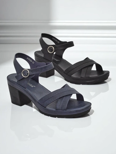 Royalfashion Women's block heel sandals SoleAura