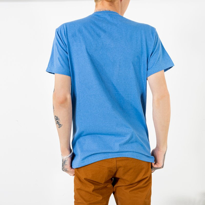 Blue printed cotton men's t-shirt - Clothing