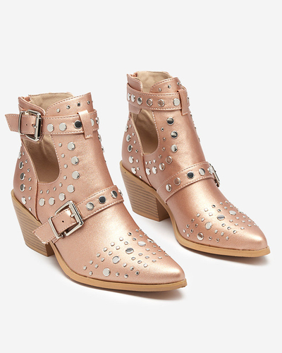 Rozā un zelta puszābaki ar Farrcy- Footwear strūklu