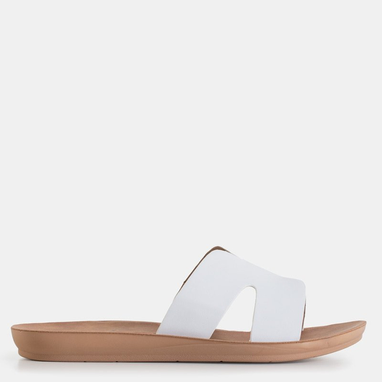White women's eco-leather slippers Hemespa - Footwear