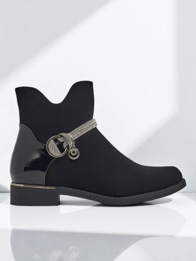 Marvella Ankle Boots made of Matte and Patent Eco-Leather