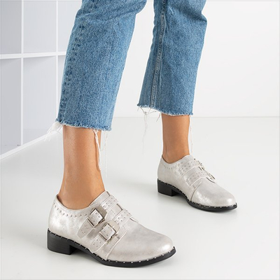 Silver women's shoes with Dream Queen jets - Footwear