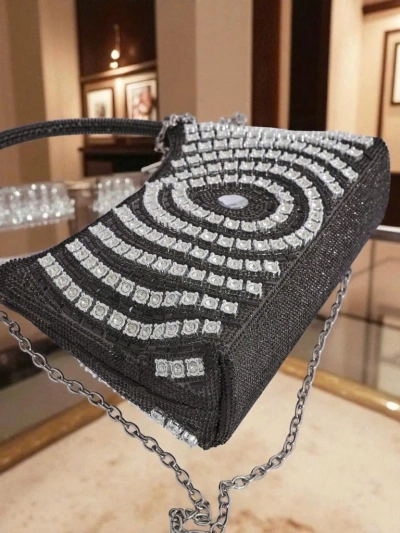 Royalfashion Женская сумка-клатч с цирконами Sova Glint