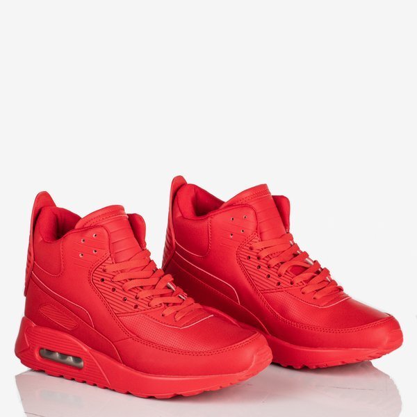 Red women's high-top sneakers Verna - Footwear 1