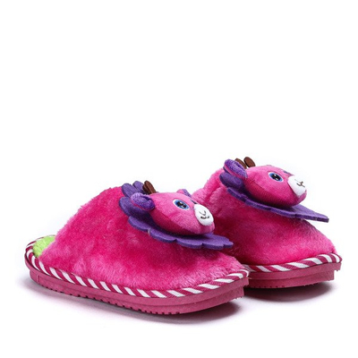 Pink slippers with Emi decoration - Footwear 1