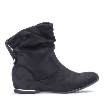 Black boots on covered heel Harmoni - Footwear