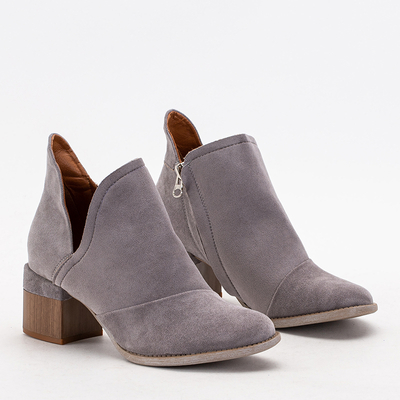 Gray women's insulated boots on the Karela post - Footwear