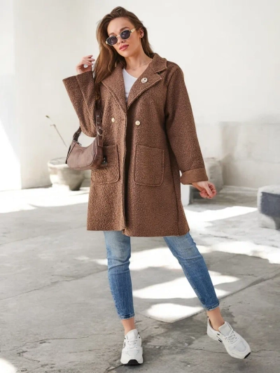 Royalfashion Женское пальто, напоминающее овчину