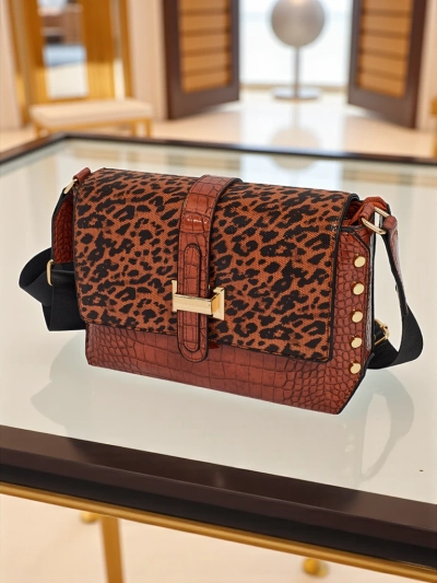 Patent Small Women's Faux Leather Handbag Panthere Mist